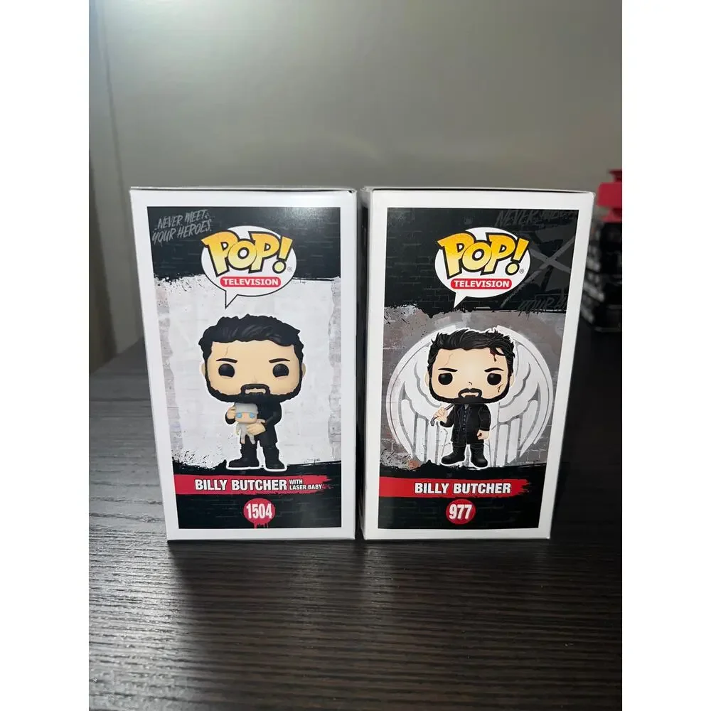 2 VAULTED EXC Billy Butcher The Boys Funko Pops w/ Laser Baby #1504 Bloody #977